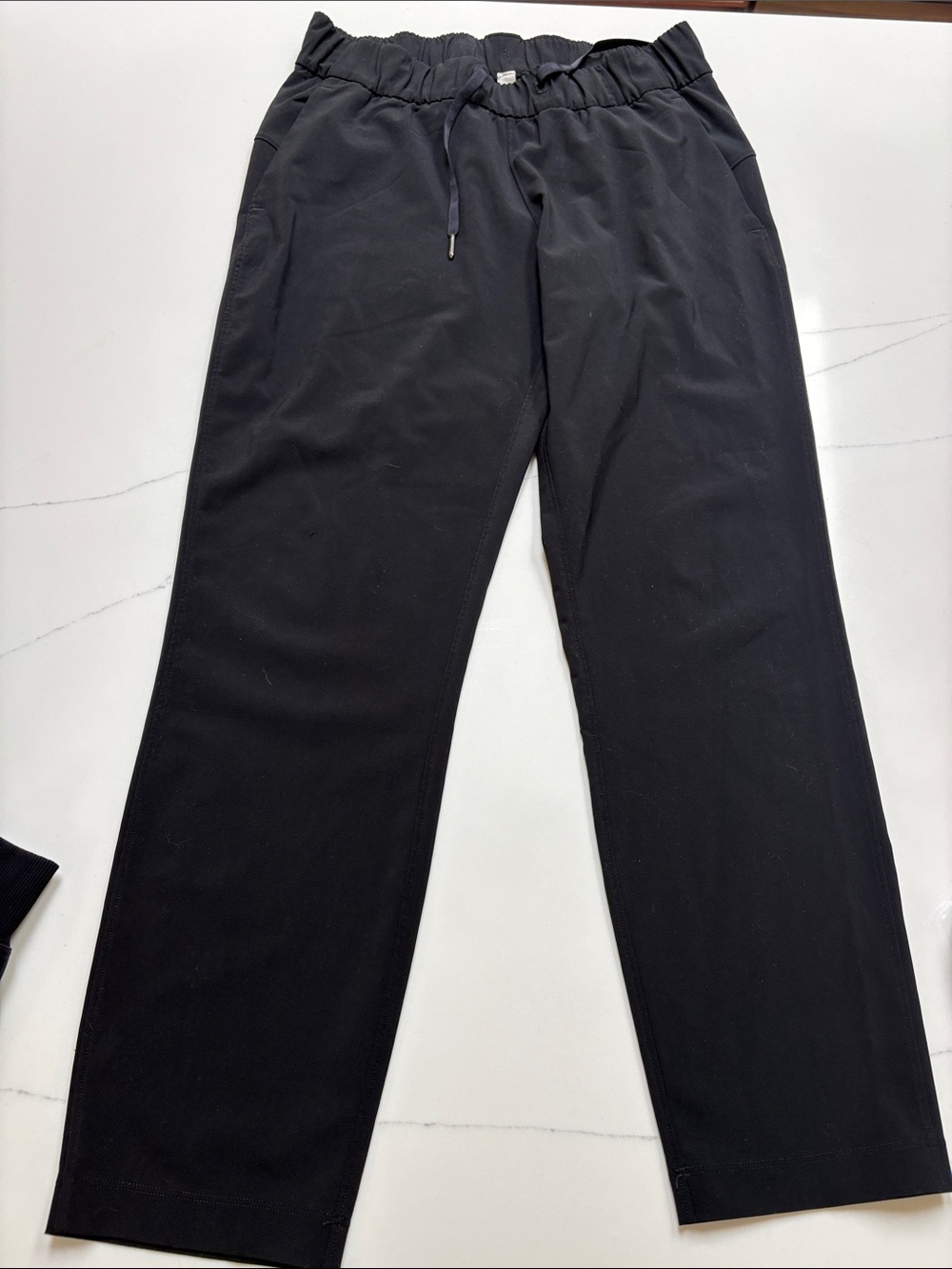 lululemon athletica Black Drawstring Elastic Waist Chinos